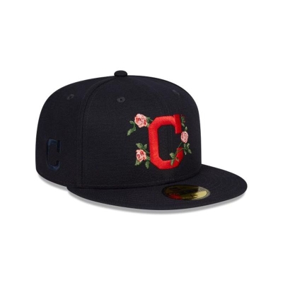 Sapca New Era Cleveland Indians MLB Bloom 59FIFTY Fitted - Albastri